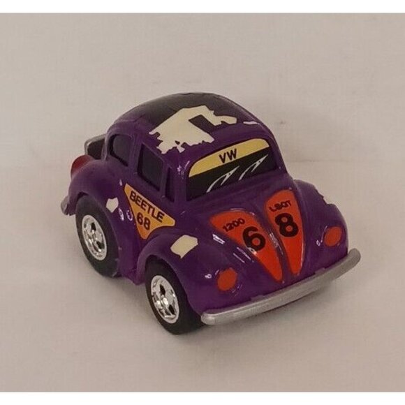 Tonka Volkswagon Beetle Penny Racer Pull Back VW (Tested) Purple Paint Has Wear - Picture 2 of 10